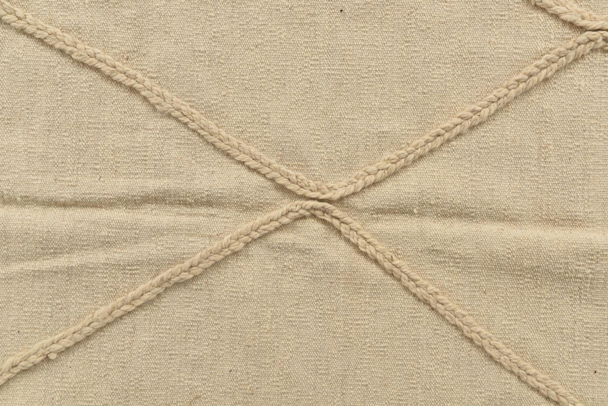 3' 5 x 5' Hand Woven Moroccan Wool Rug
