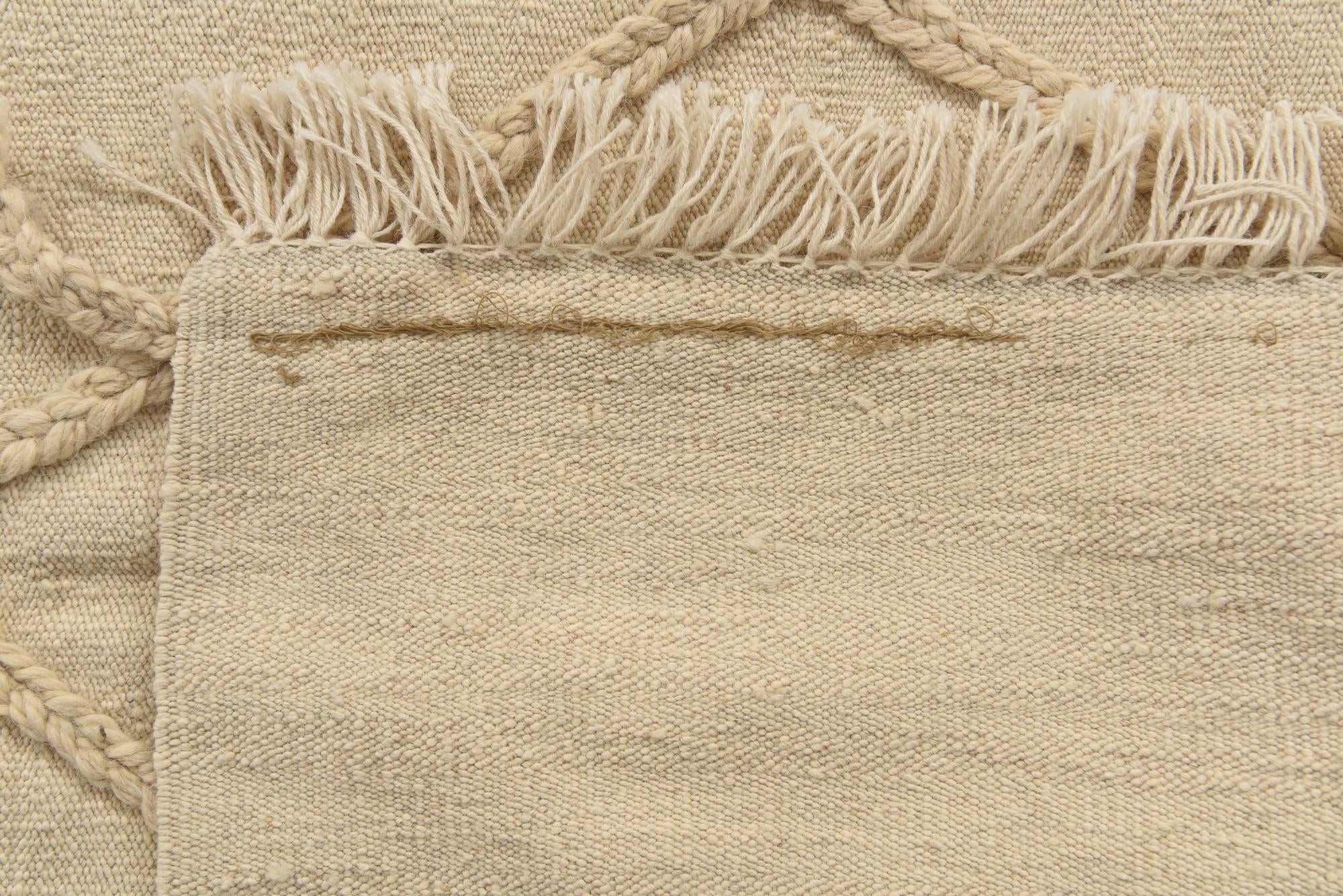 3' 5 x 5' Hand Woven Moroccan Wool Rug