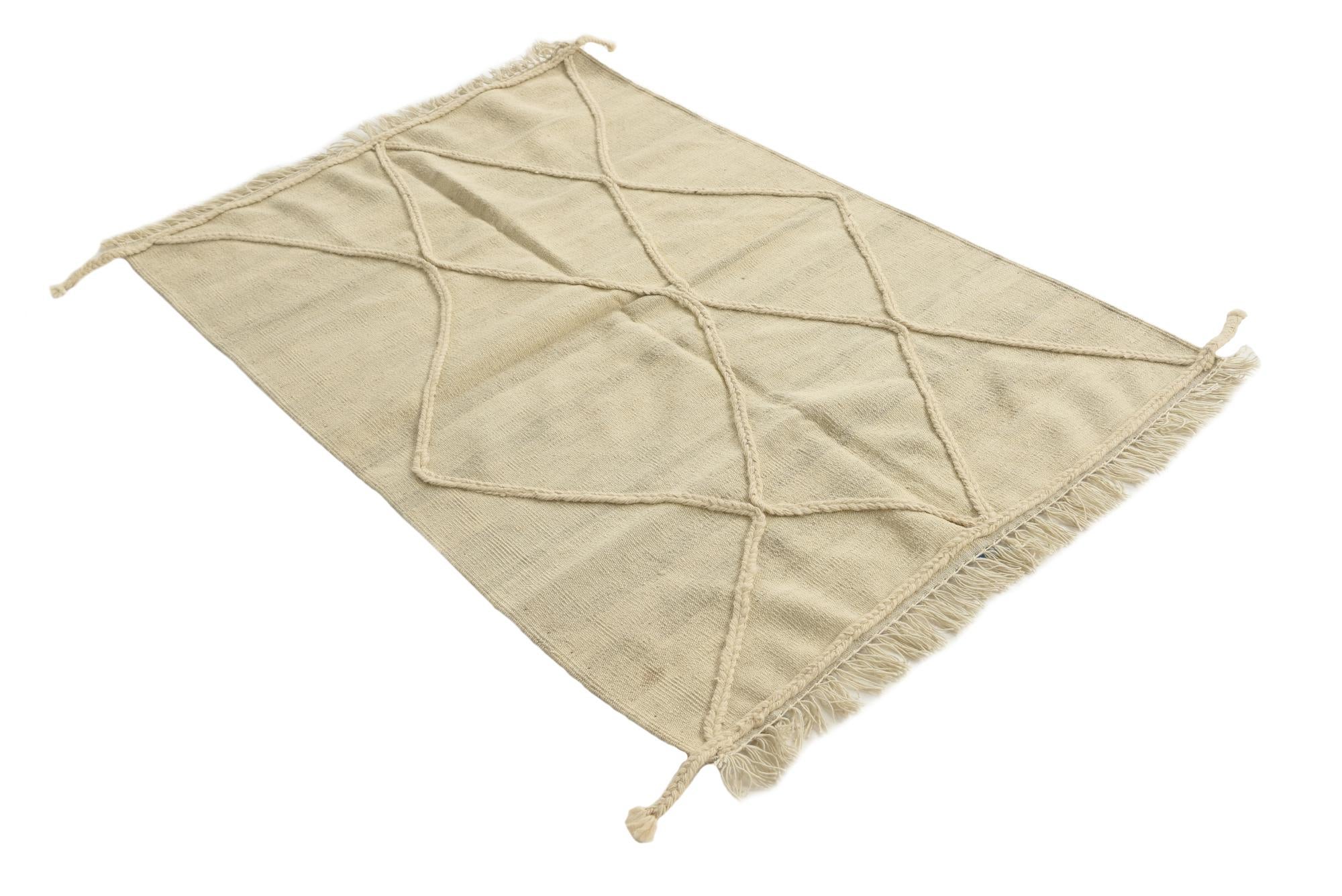 3' 6 x 5' Hand Woven Moroccan Wool Rug