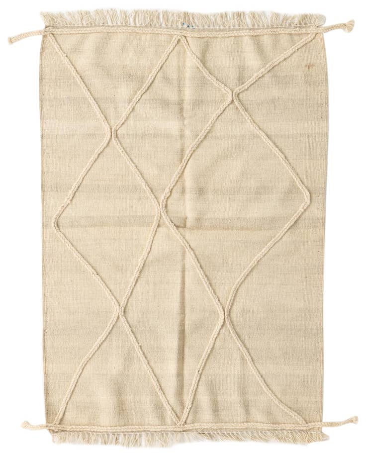 Detail image of 3' 6 x 5' Hand Woven Moroccan Wool Rug