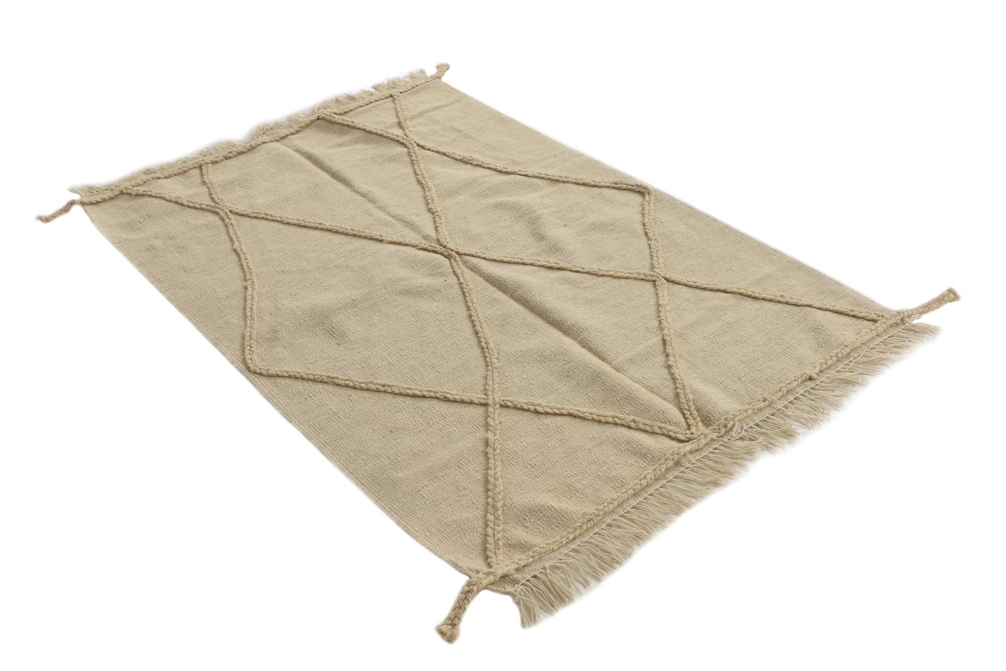 3' 4 x 5' Hand Woven Moroccan Wool Rug