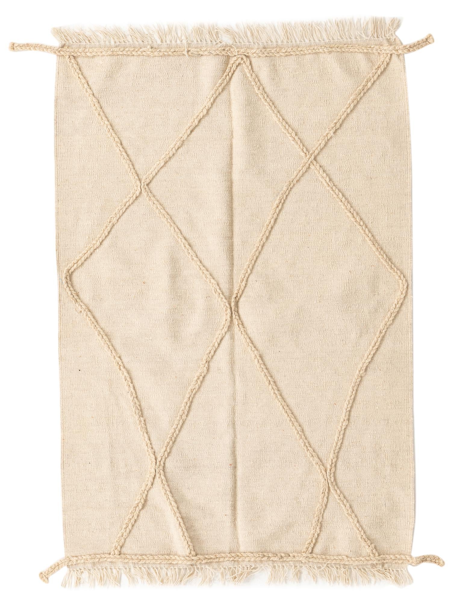 3' 4 x 5' Hand Woven Moroccan Wool Rug