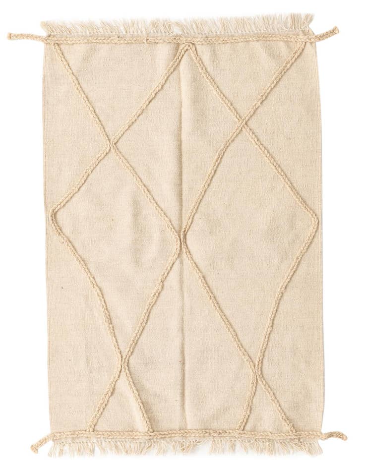 Detail image of 3' 4 x 5' Hand Woven Moroccan Wool Rug