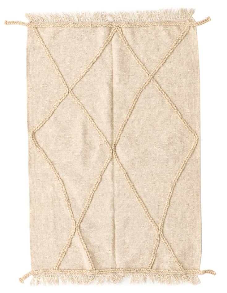 Detail image of 3' 4 x 5' Hand Woven Moroccan Wool Rug