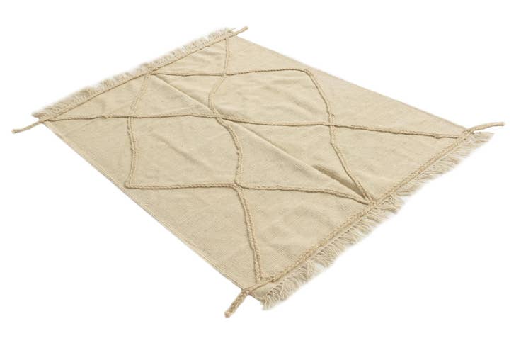 Detail image of 3' 9 x 4' 10 Hand Woven Moroccan Wool Rug