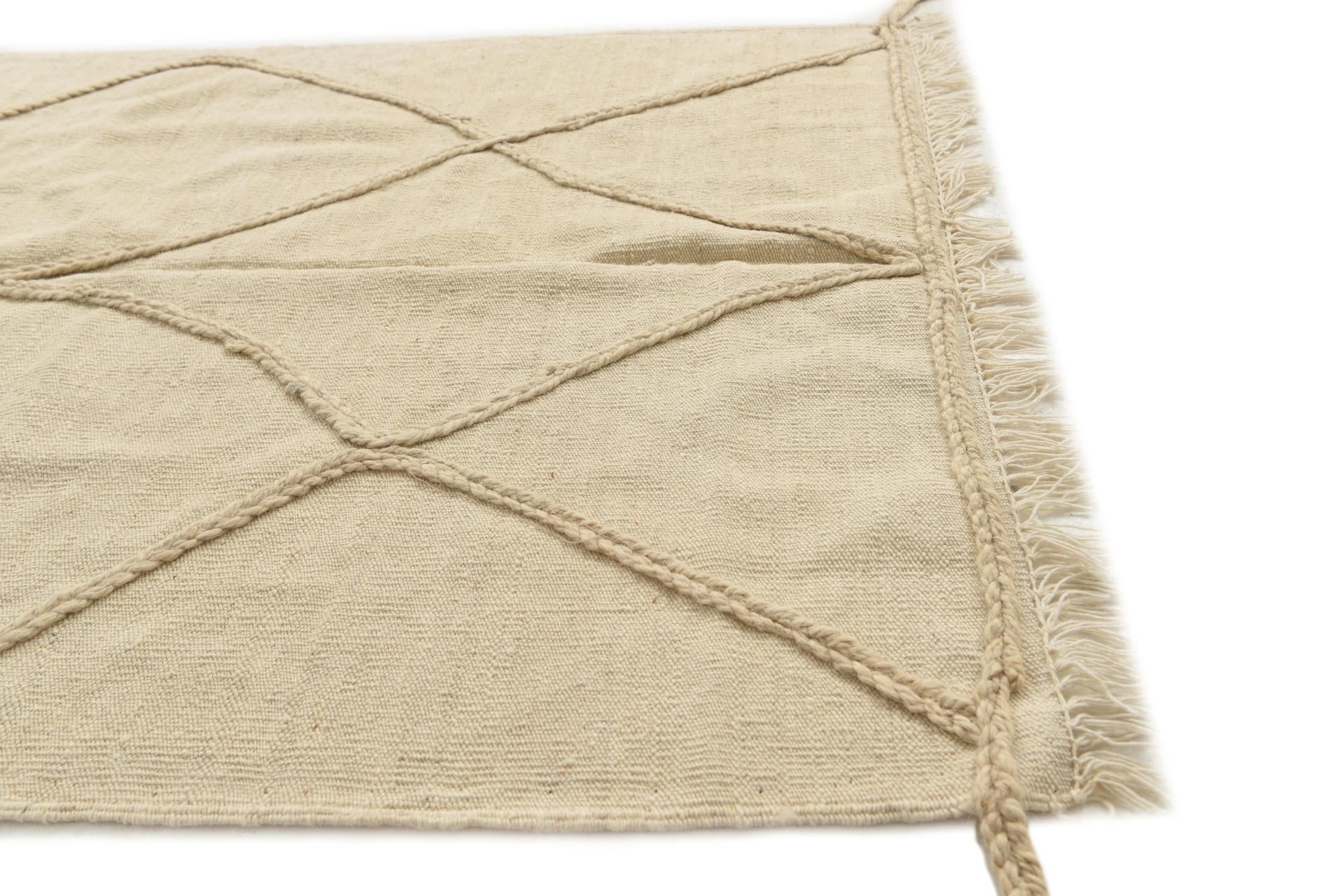 3' 9 x 4' 10 Hand Woven Moroccan Wool Rug