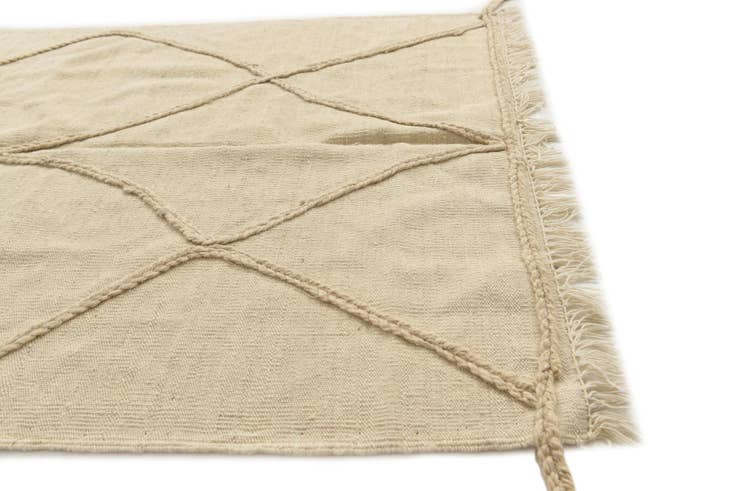 Detail image of 3' 9 x 4' 10 Hand Woven Moroccan Wool Rug