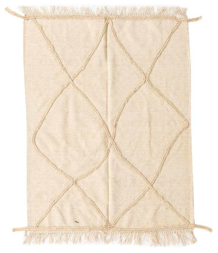 Detail image of 3' 9 x 4' 10 Hand Woven Moroccan Wool Rug