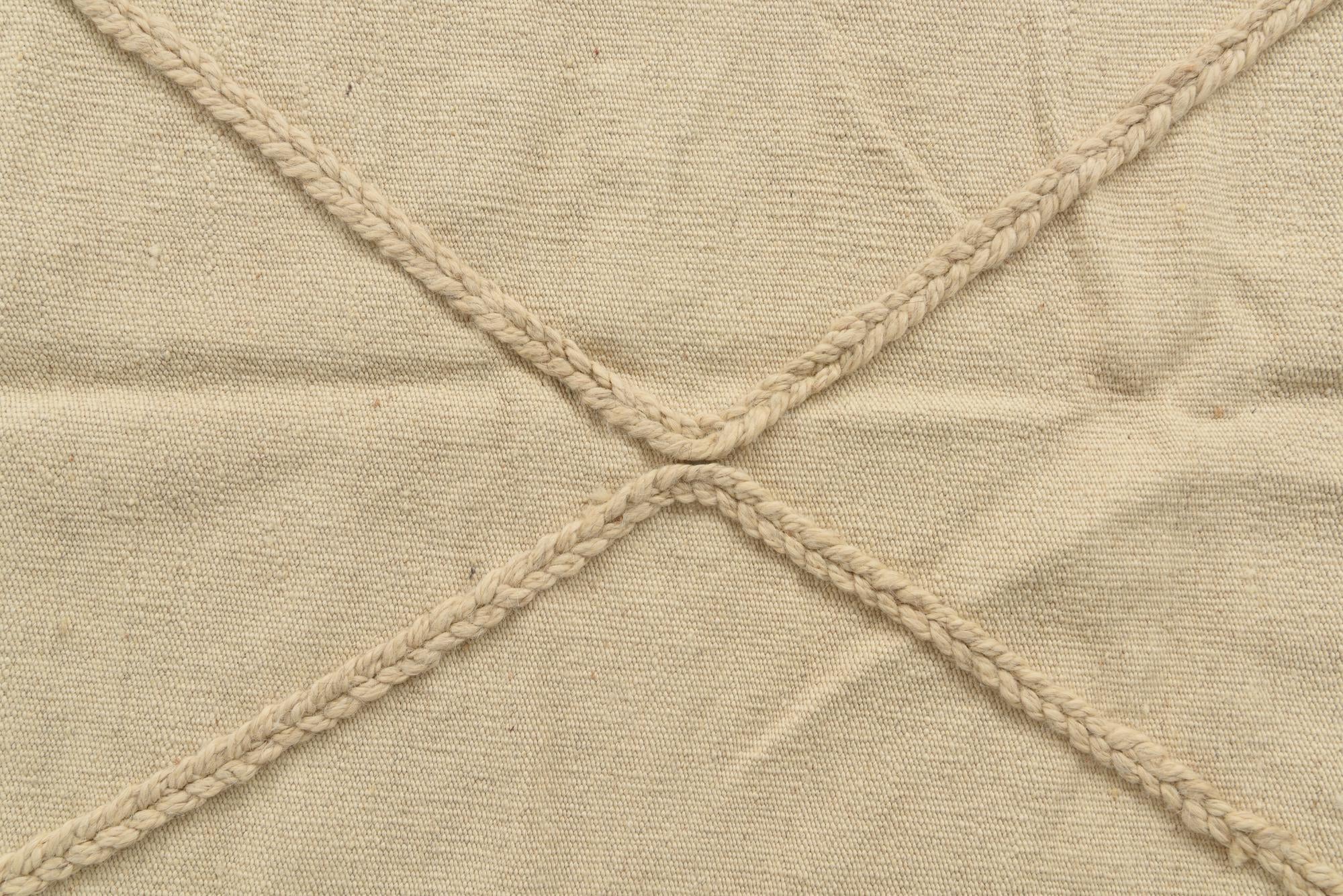 3' 5 x 5' Hand Woven Moroccan Wool Rug