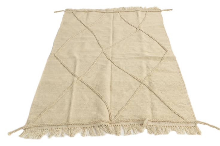 Detail image of 3' 3 x 5' 2 Hand Woven Moroccan Wool Rug