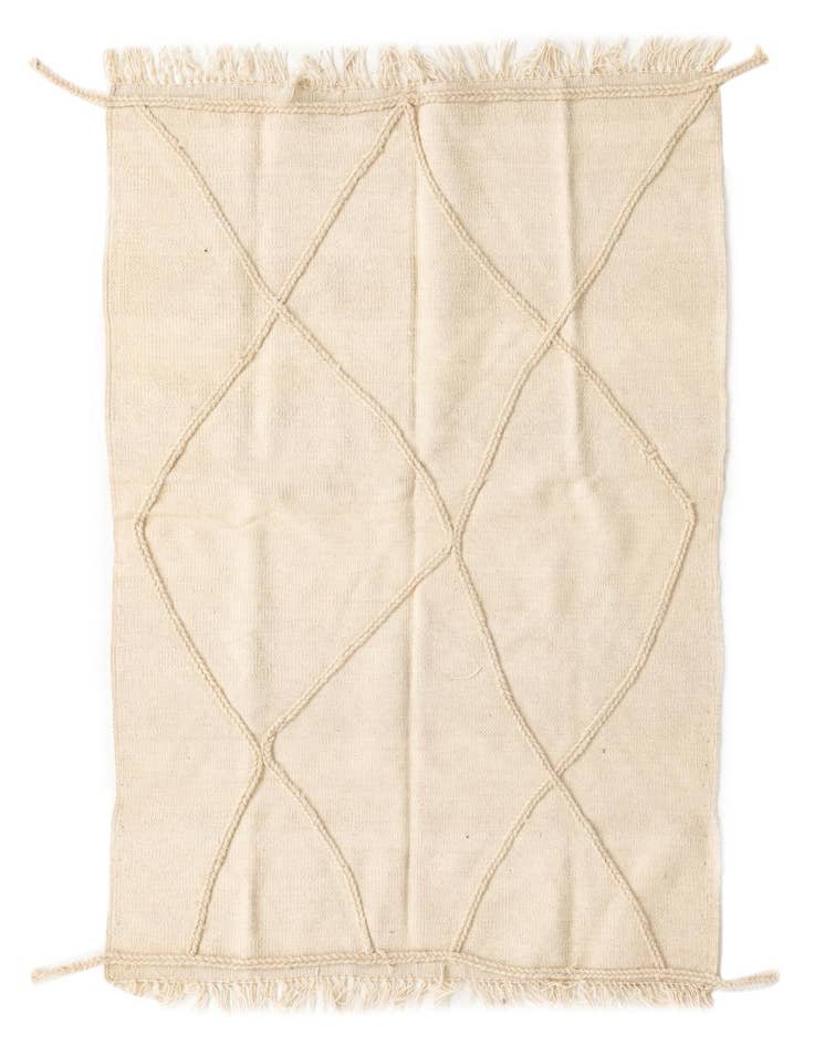 Detail image of 3' 3 x 5' 2 Hand Woven Moroccan Wool Rug