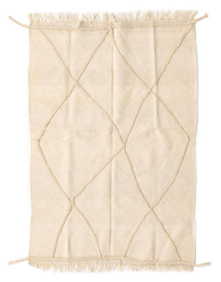 Detail image of 3' 3 x 5' 2 Hand Woven Moroccan Wool Rug