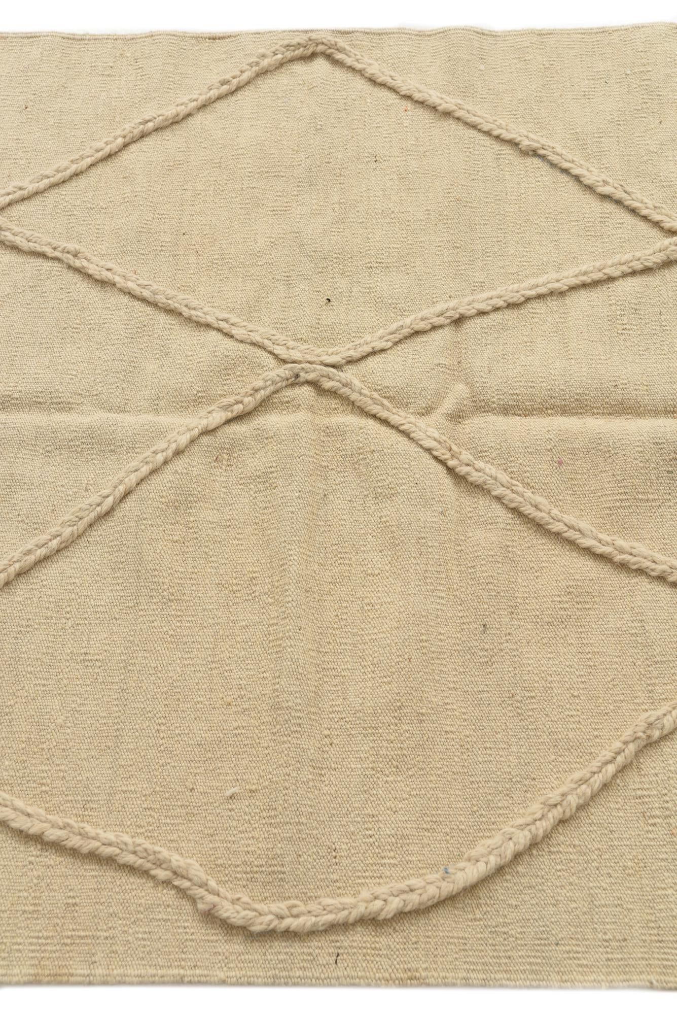 3' 4 x 5' Hand Woven Moroccan Wool Rug