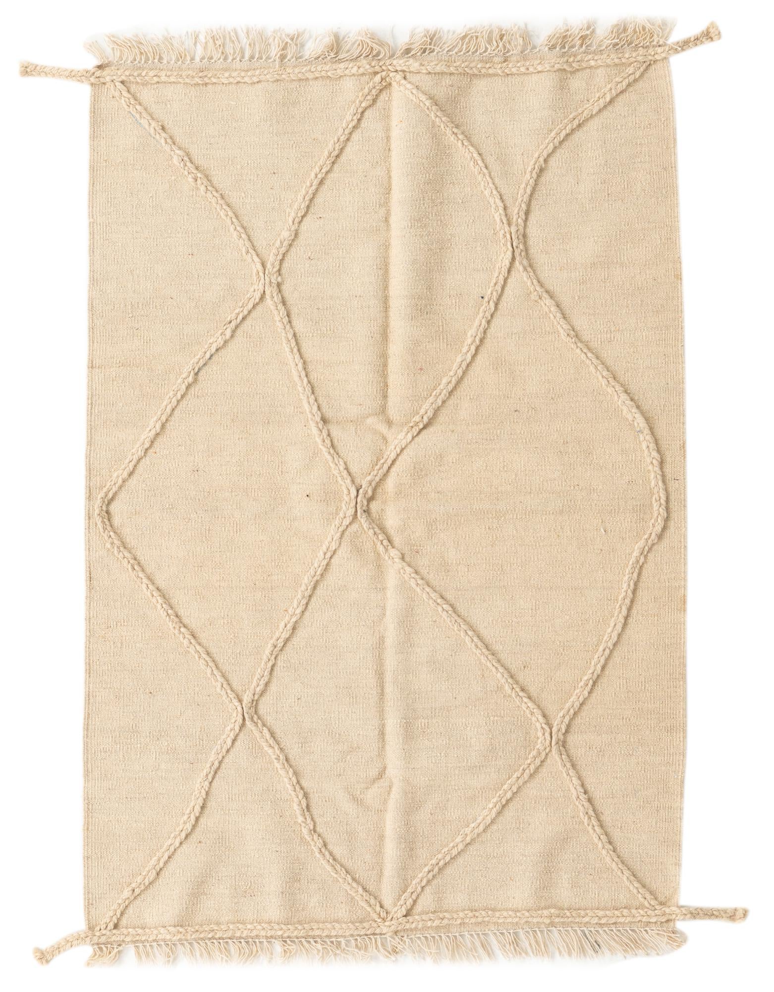 3' 4 x 5' Hand Woven Moroccan Wool Rug