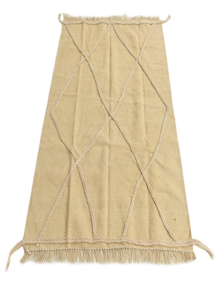 Detail image of 3' 5 x 5'  Hand Woven Moroccan Wool Rug