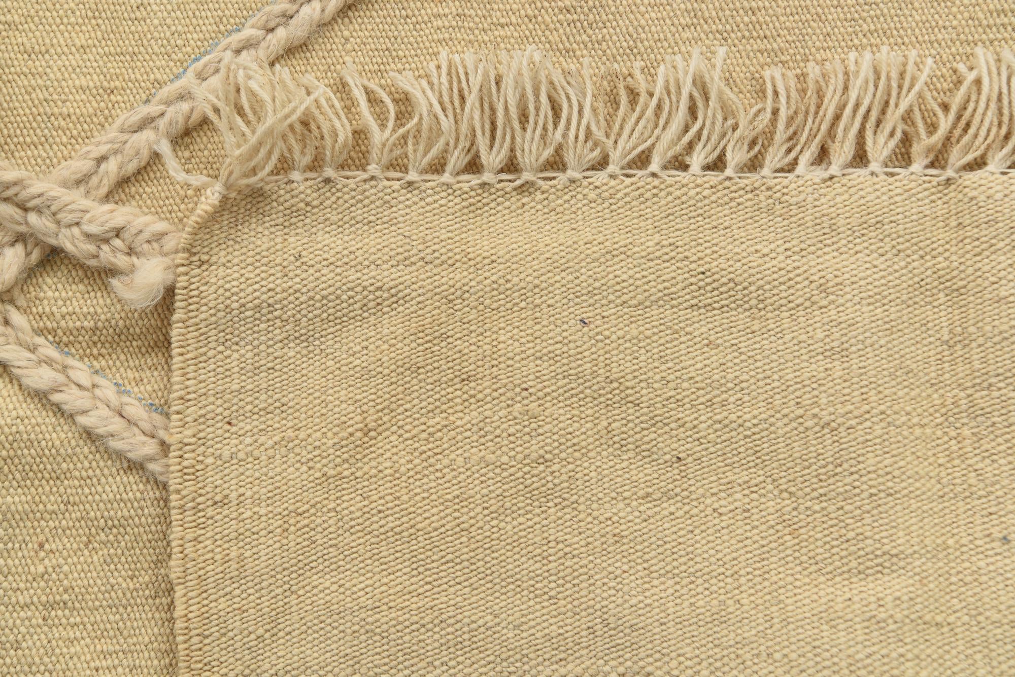 3' 5 x 5' Hand Woven Moroccan Wool Rug