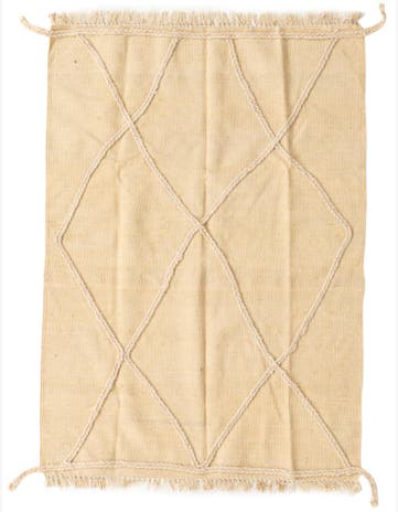 3' 5 x 5' Hand Woven Moroccan Wool Rug