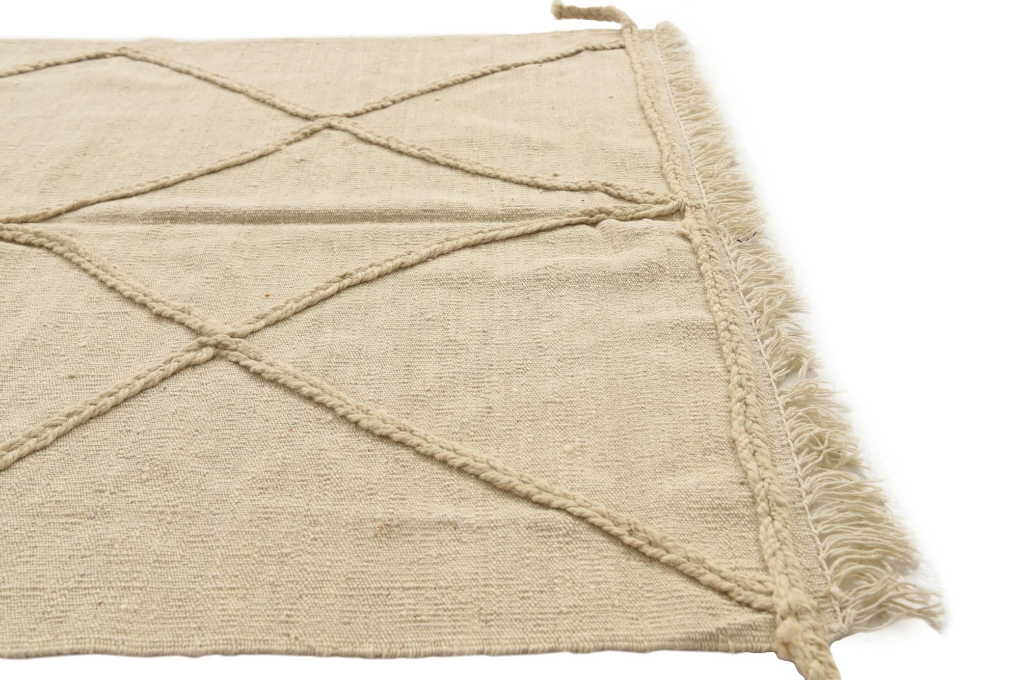3' 8 x 4' 10 Hand Woven Moroccan Wool Rug