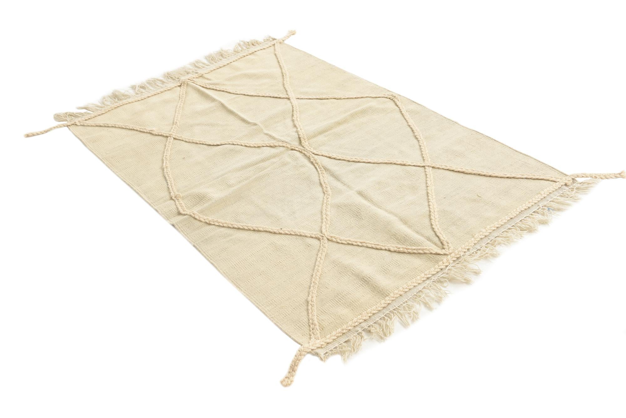 3' 5 x 5' 1 Hand Knotted Moroccan Wool Rug