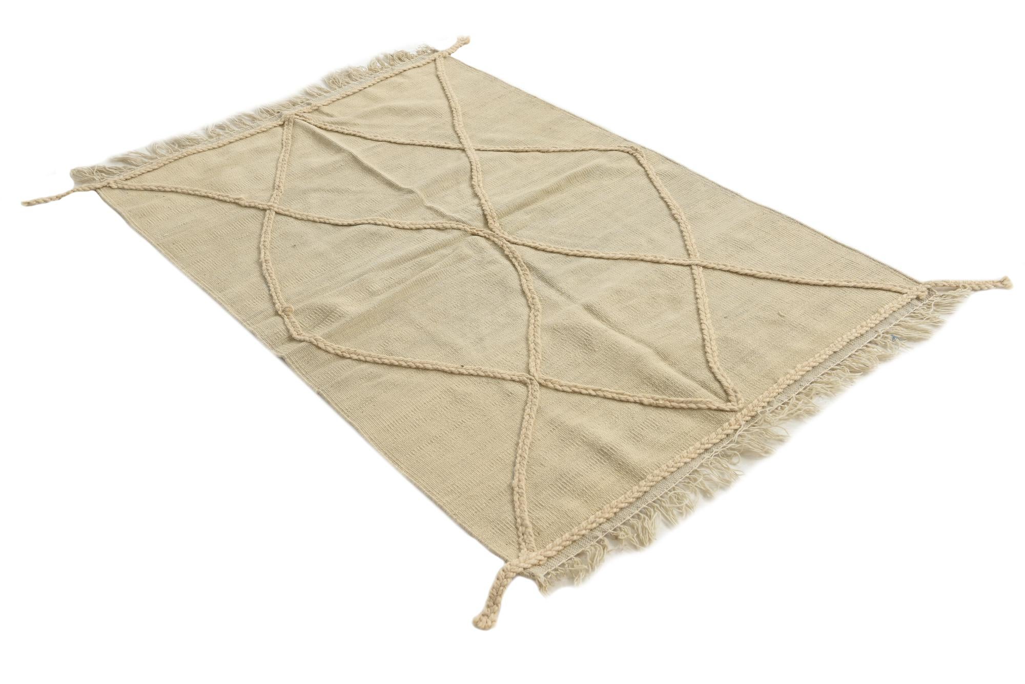 3' 5 x 5' 1 Hand Knotted Moroccan Wool Rug