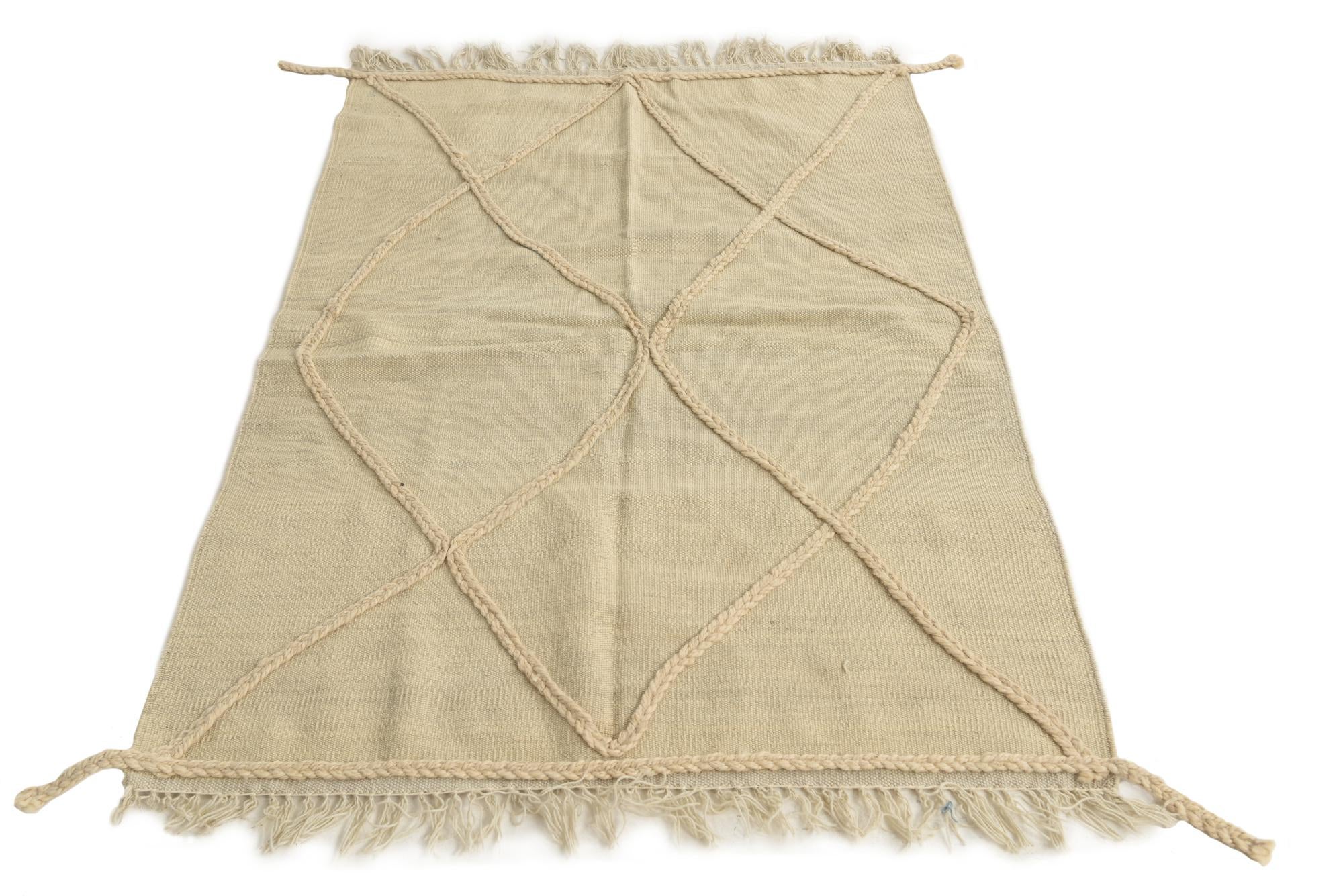 3' 5 x 5' 1 Hand Knotted Moroccan Wool Rug