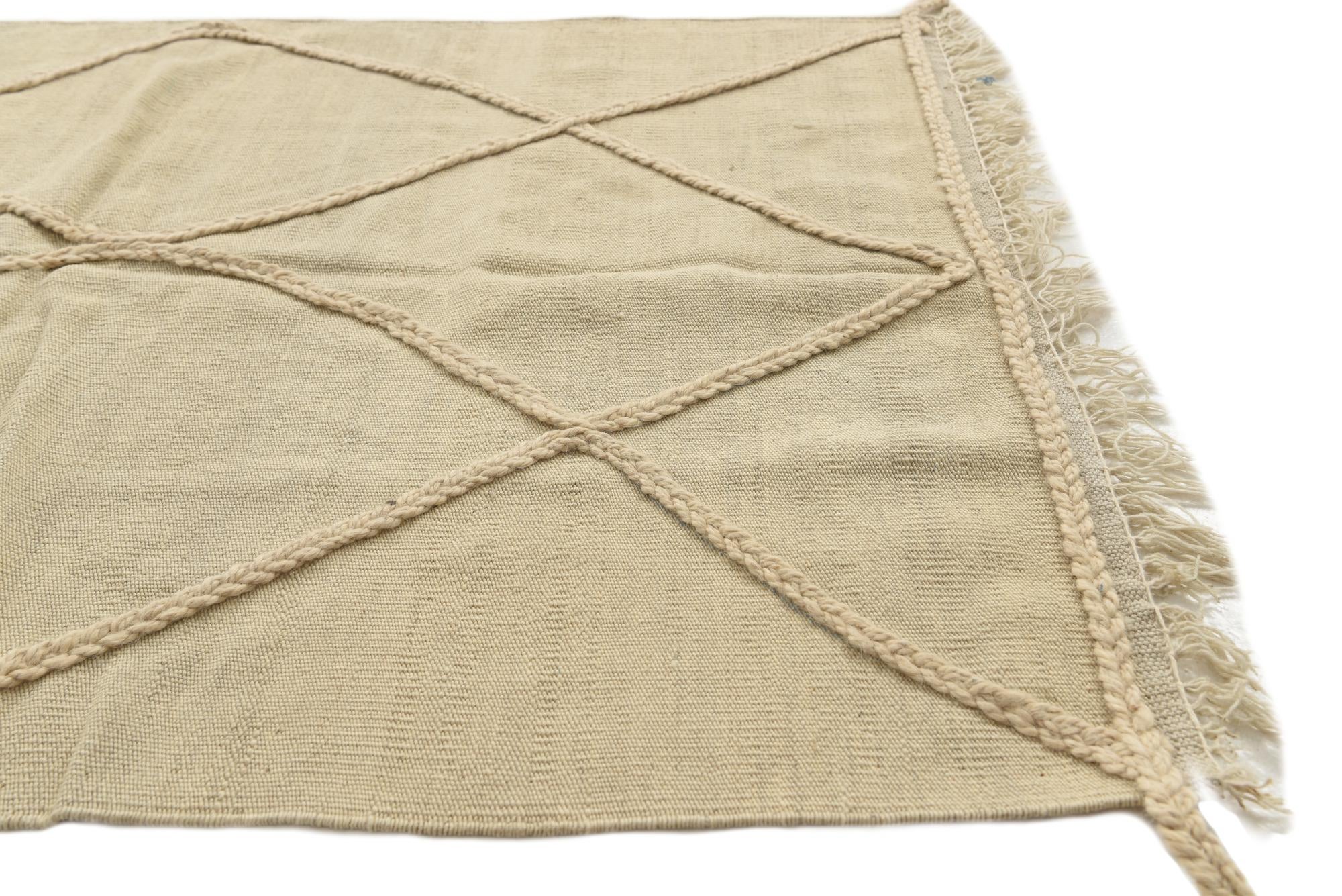 3' 5 x 5' 1 Hand Knotted Moroccan Wool Rug