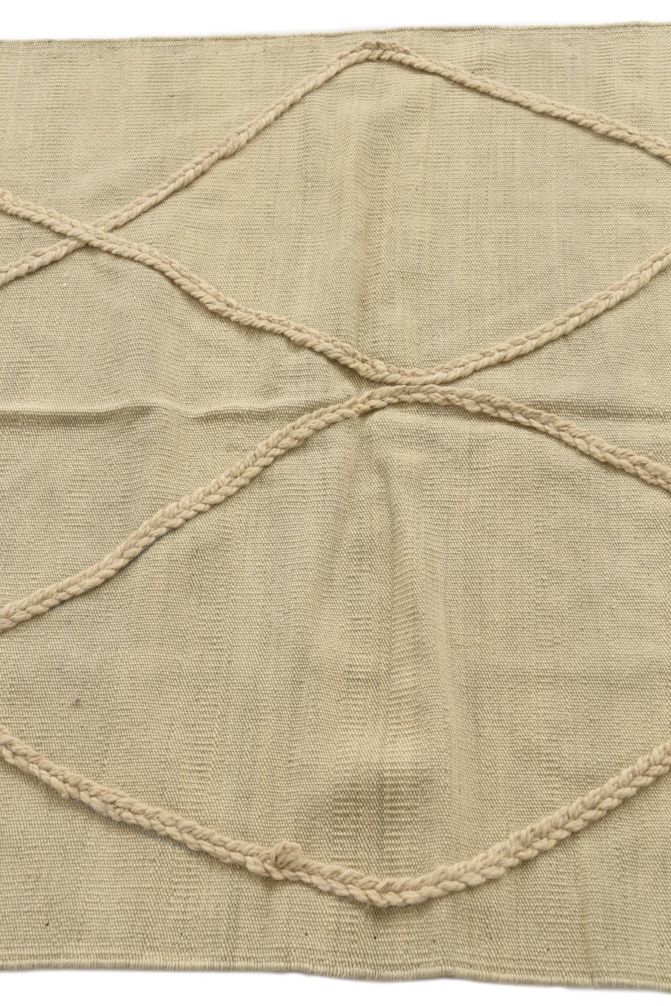 3' 5 x 5' 1 Hand Knotted Moroccan Wool Rug