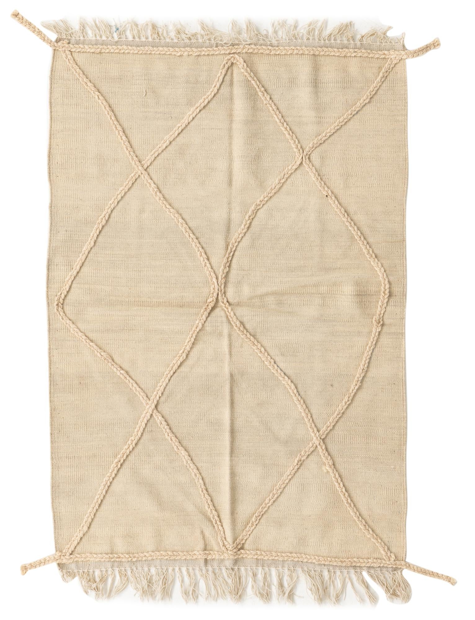 3' 5 x 5' 1 Hand Knotted Moroccan Wool Rug