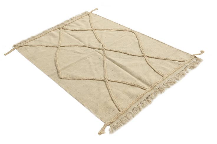 Detail image of 3' 6 x 5' Hand Knotted Moroccan Wool Rug