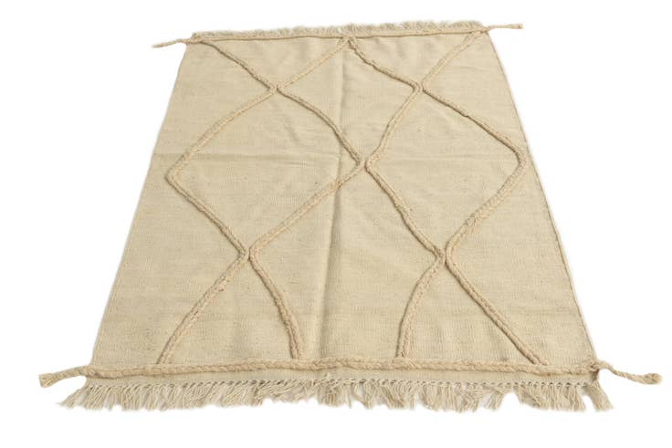 Detail image of 3' 6 x 5' Hand Knotted Moroccan Wool Rug