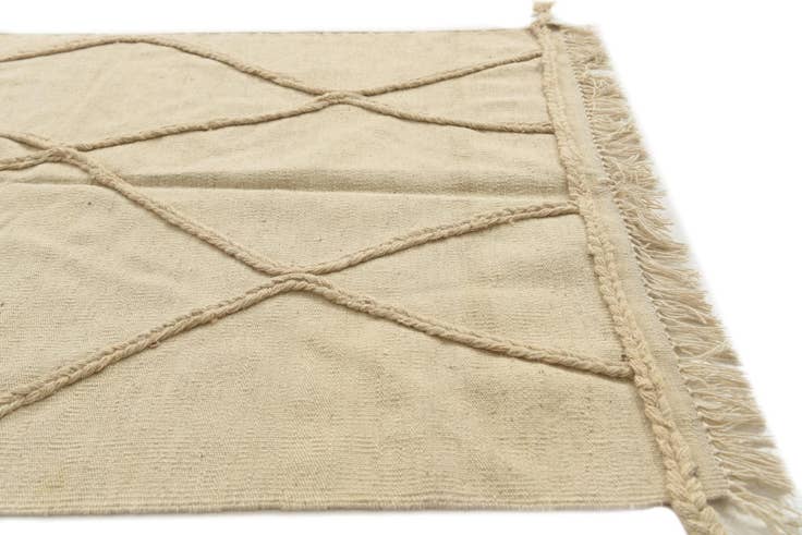 Detail image of 3' 6 x 5' Hand Knotted Moroccan Wool Rug