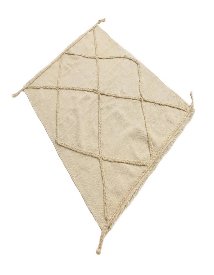 Detail image of 3' 5 x 4' 6  Hand Knotted Moroccan Wool Rug