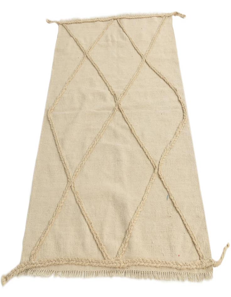 Detail image of 3' 5 x 4' 6  Hand Knotted Moroccan Wool Rug