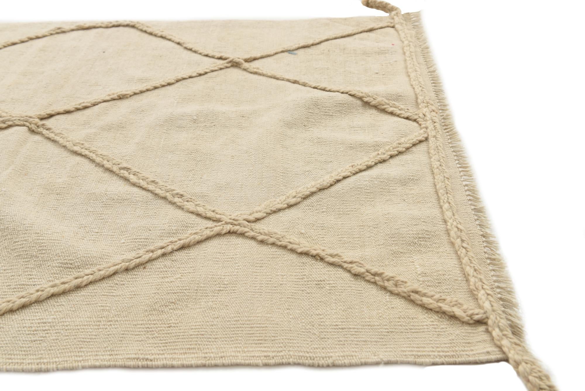 3' 5 x 4' 6 Hand Knotted Moroccan Wool Rug