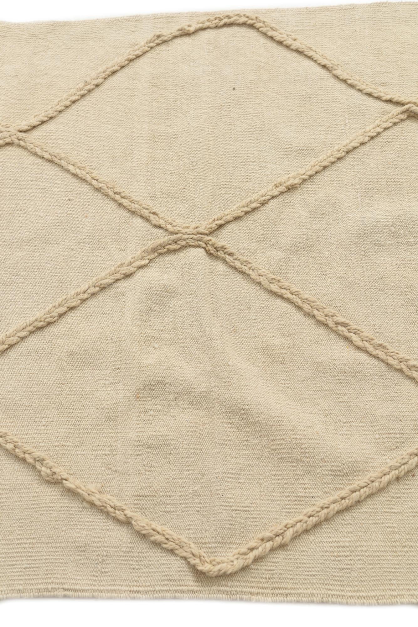 3' 5 x 4' 6 Hand Knotted Moroccan Wool Rug