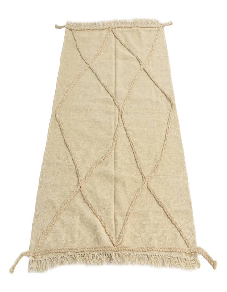 Detail image of 3' 4 x 4' 10  Hand Knotted Moroccan Wool Rug