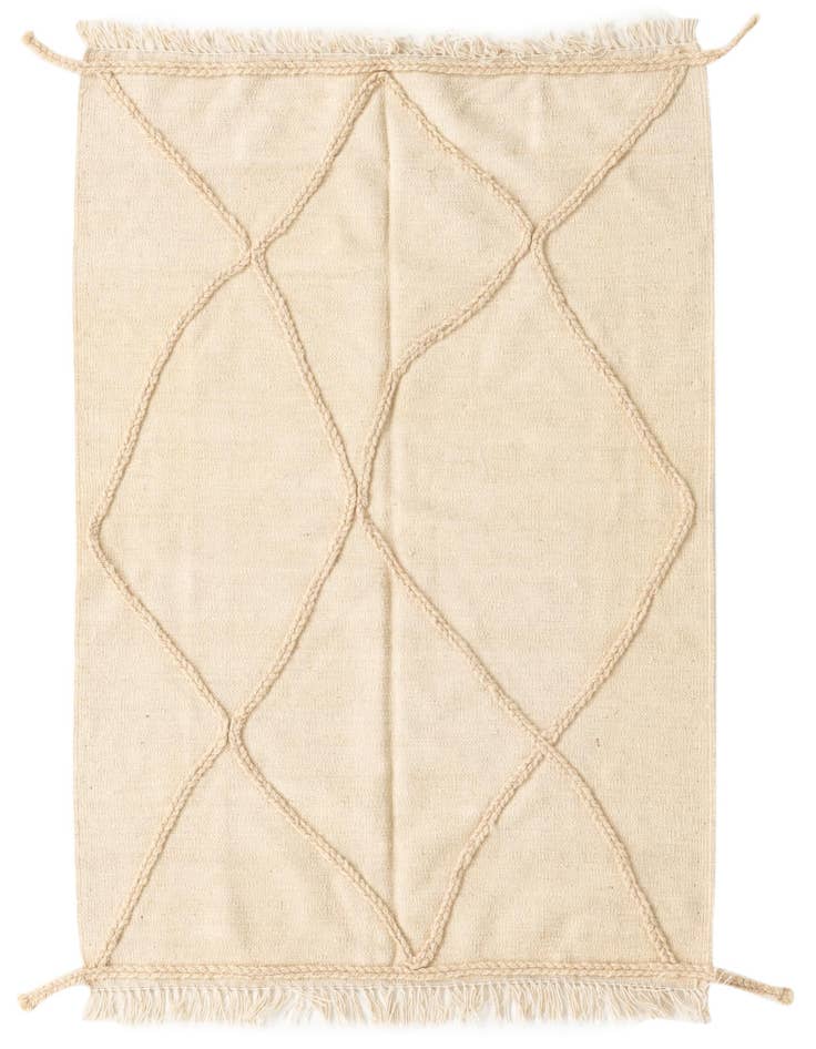 Detail image of 3' 4 x 4' 10 Hand Knotted Moroccan Wool Rug
