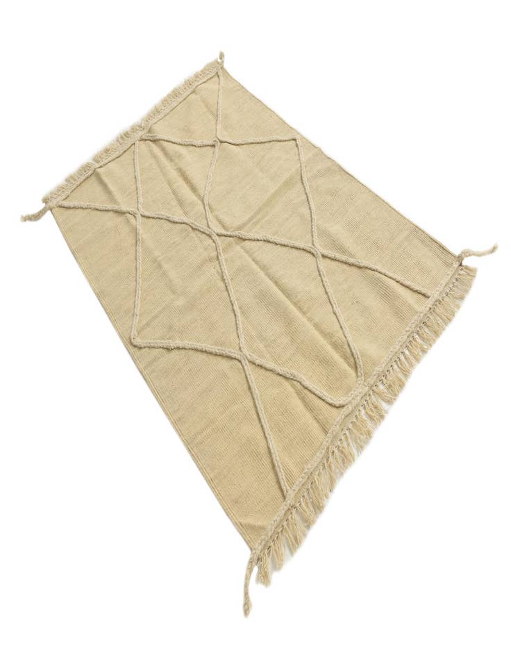 Detail image of 3' 5 x 5'  Hand Knotted Moroccan Wool Rug