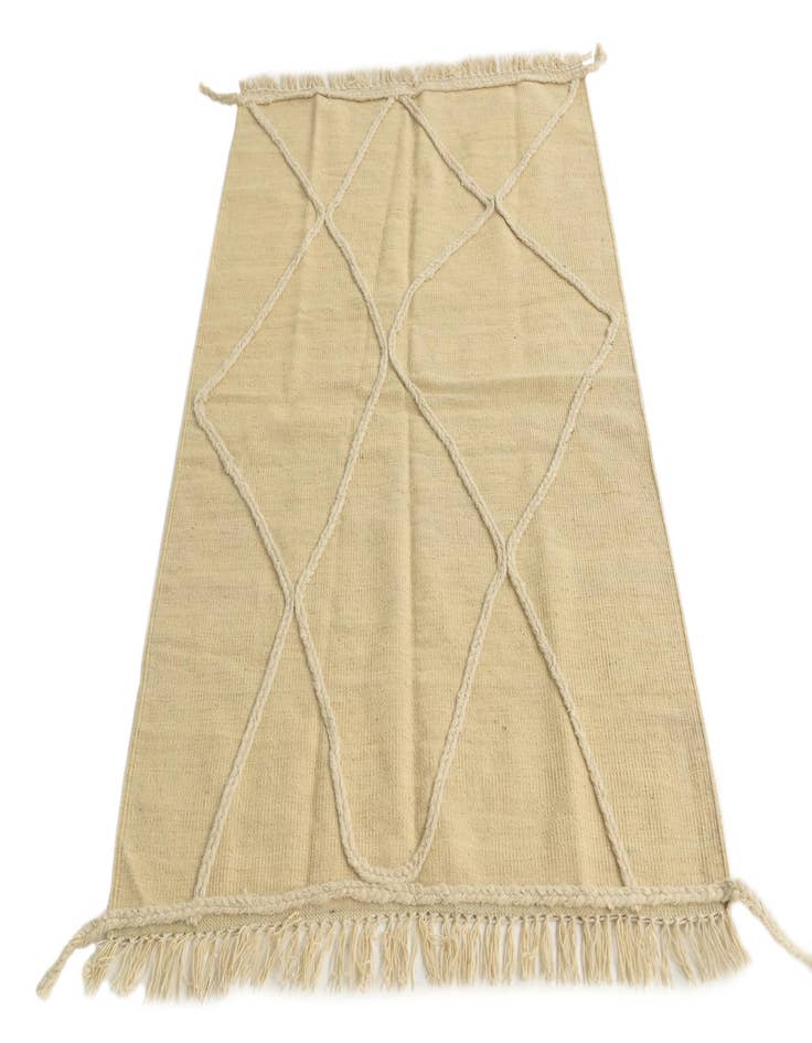 Detail image of 3' 5 x 5'  Hand Knotted Moroccan Wool Rug