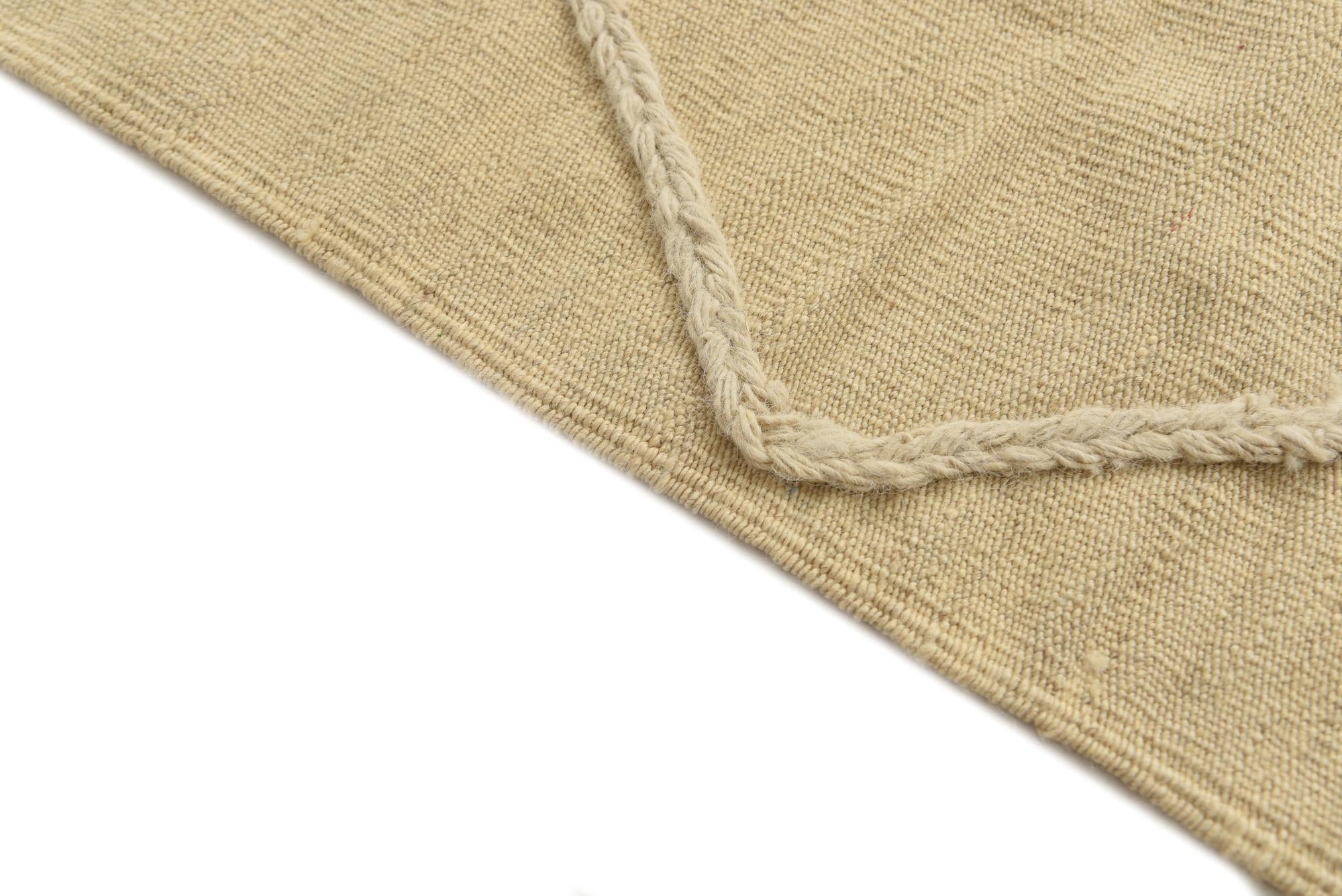 3' 5 x 5' Hand Knotted Moroccan Wool Rug