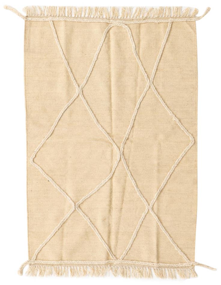 Detail image of 3' 5 x 5' Hand Knotted Moroccan Wool Rug