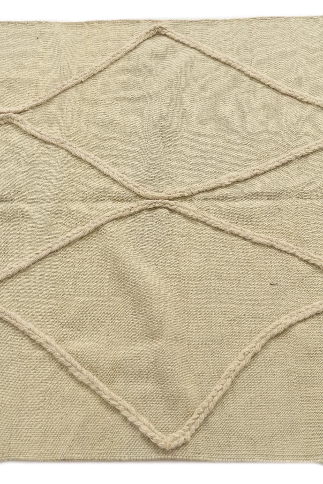 3' 4 x 5' 1 Hand Knotted Moroccan Wool Rug