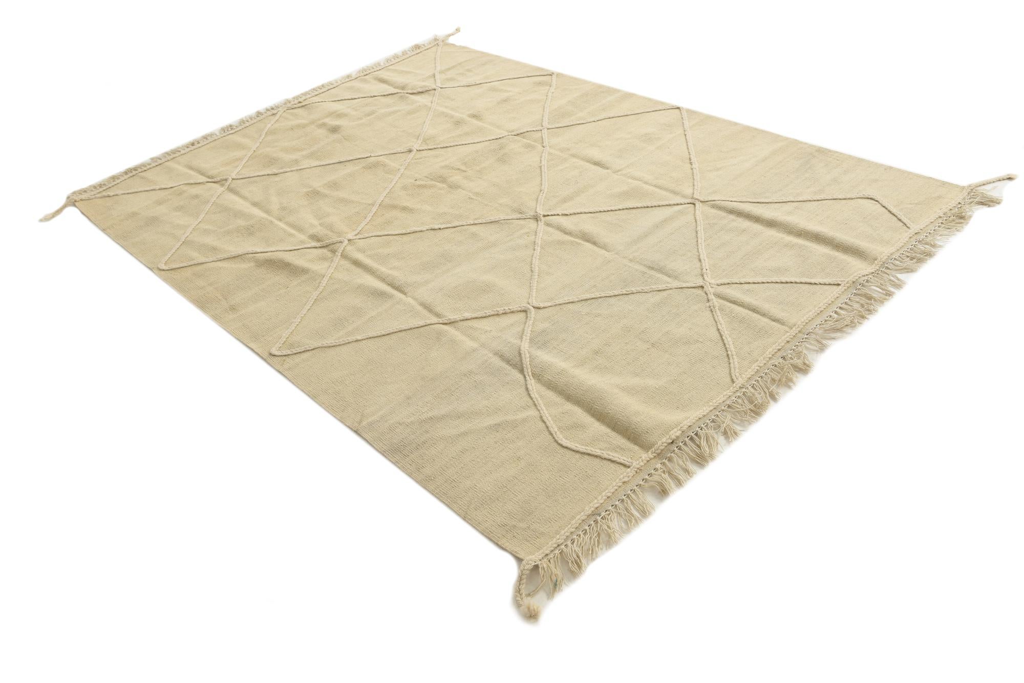 5' 10 x 7' 10 Hand Knotted Moroccan Wool Rug