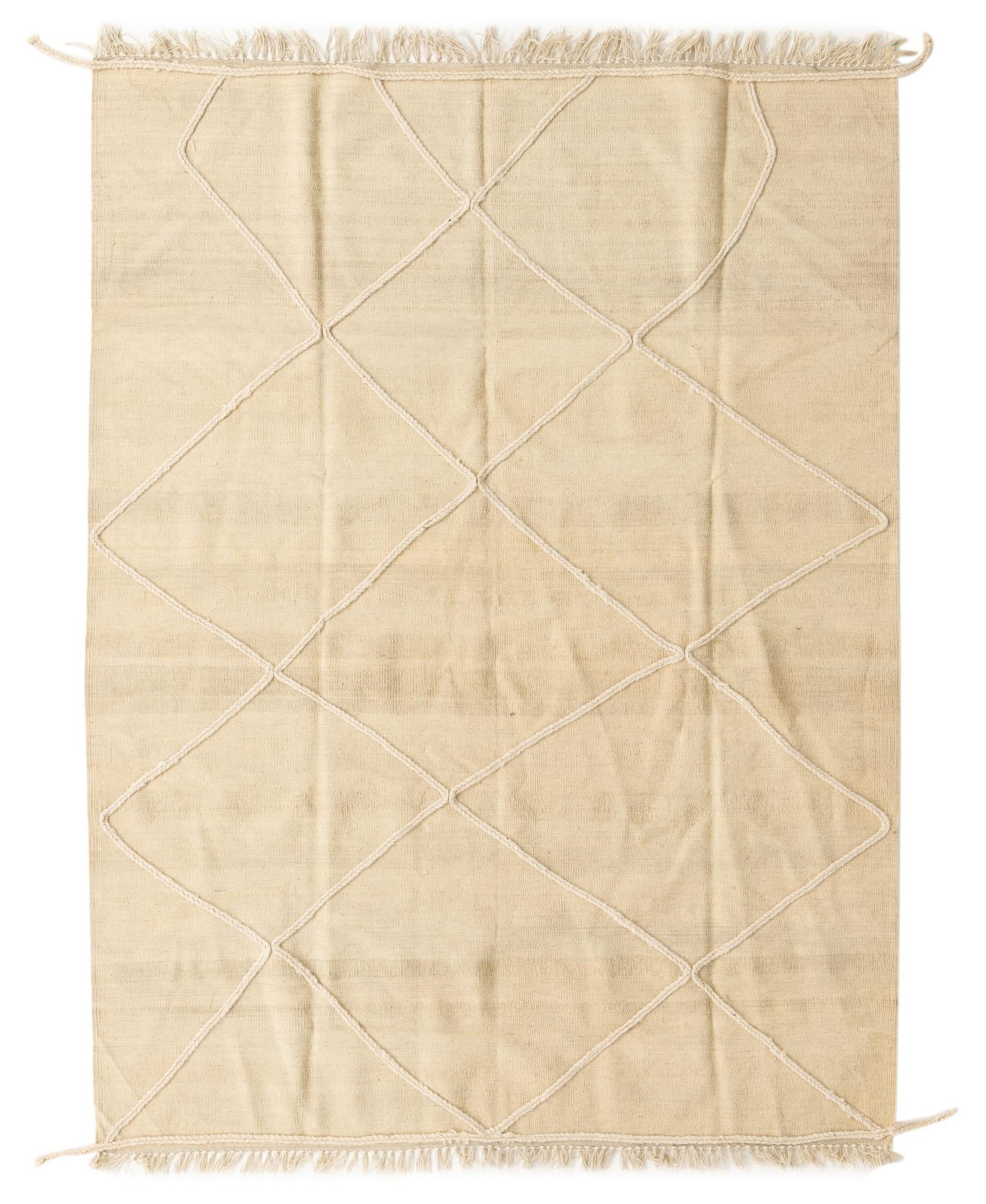 5' 10 x 7' 10 Hand Knotted Moroccan Wool Rug