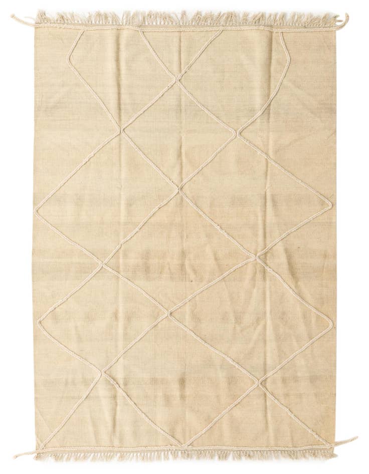 Detail image of 5' 10 x 7' 10 Hand Knotted Moroccan Wool Rug