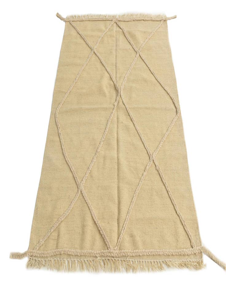 Detail image of 3' 4 x 5'  Hand Knotted Moroccan Wool Rug