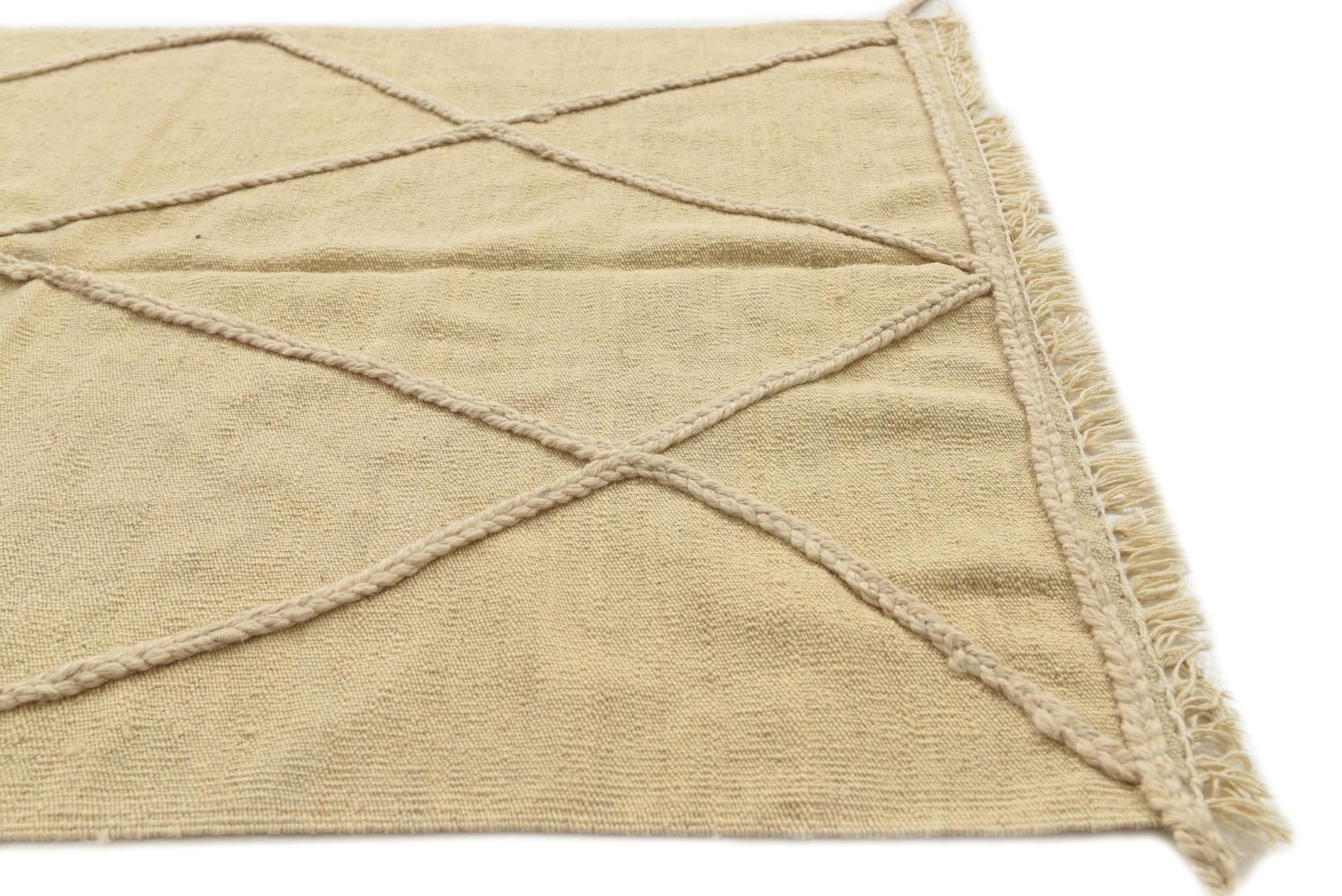 3' 4 x 5' Hand Knotted Moroccan Wool Rug
