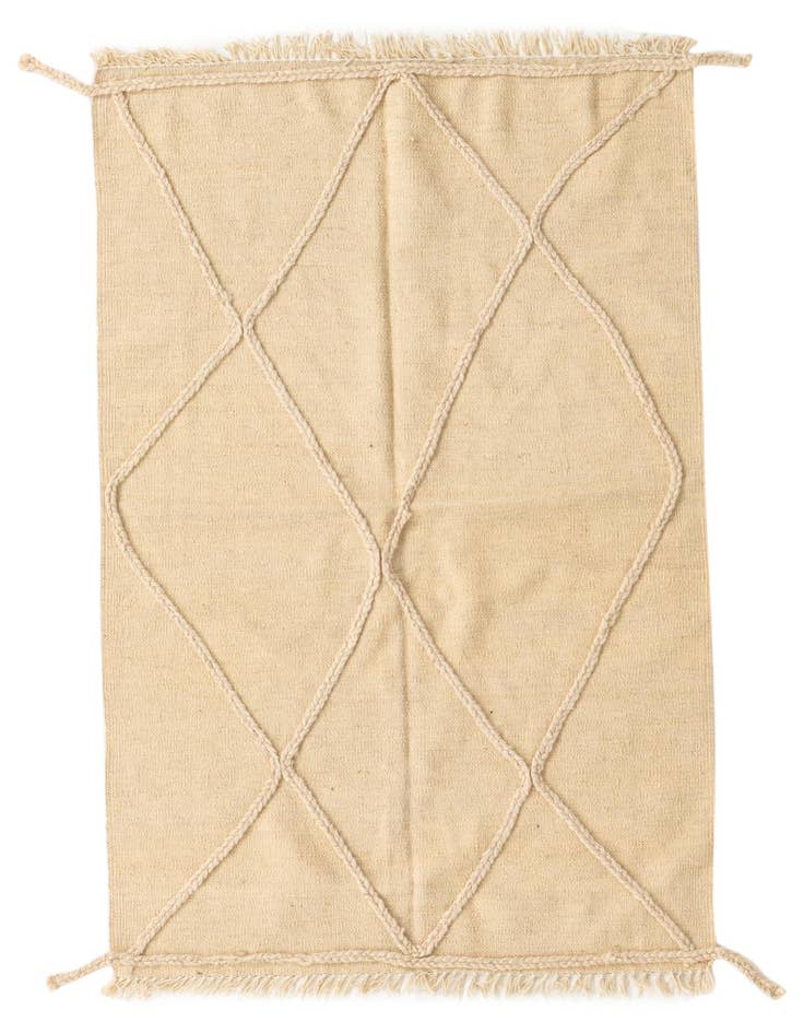 Detail image of 3' 4 x 5' Hand Knotted Moroccan Wool Rug