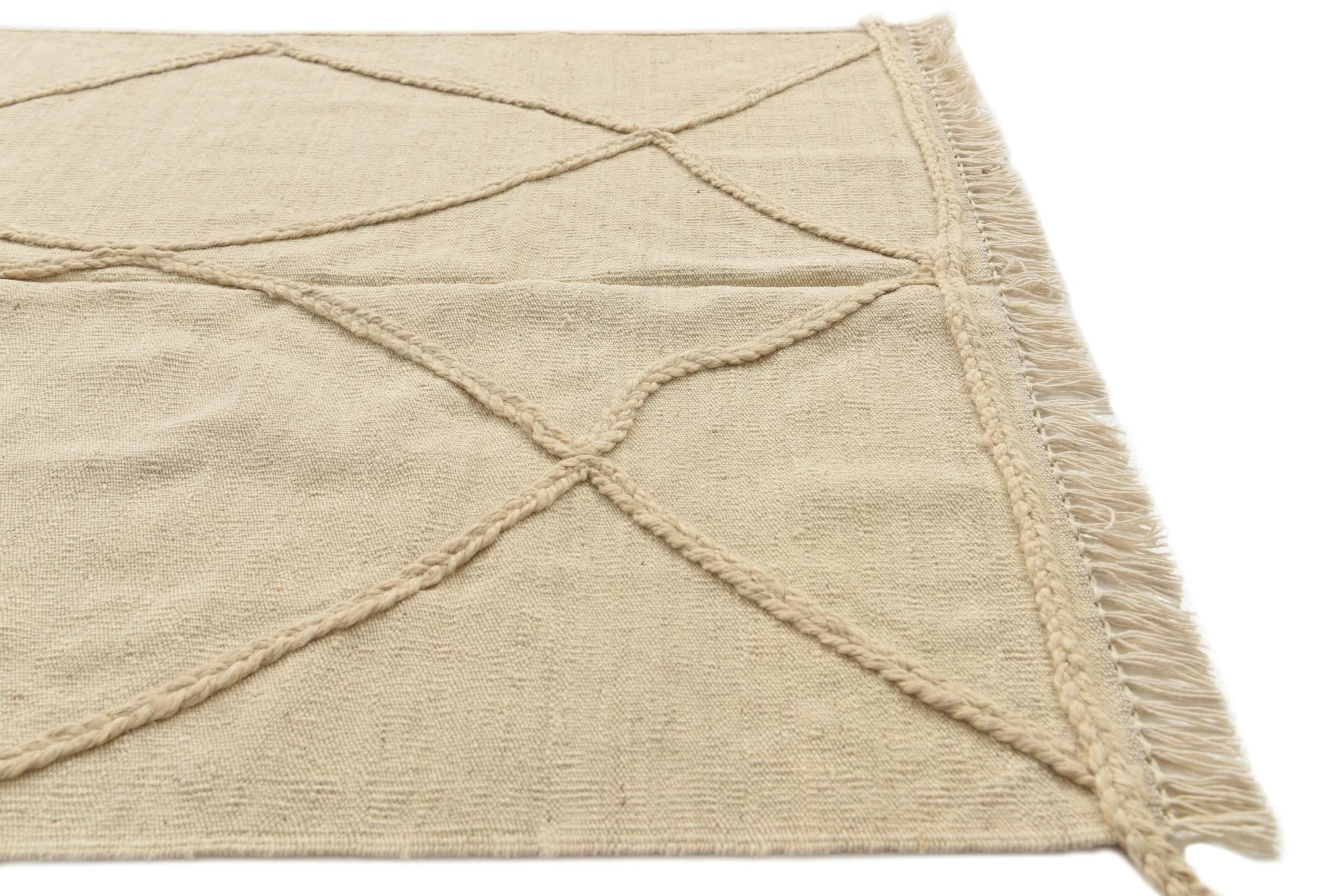 3' 7 x 5' Hand Knotted Moroccan Wool Rug