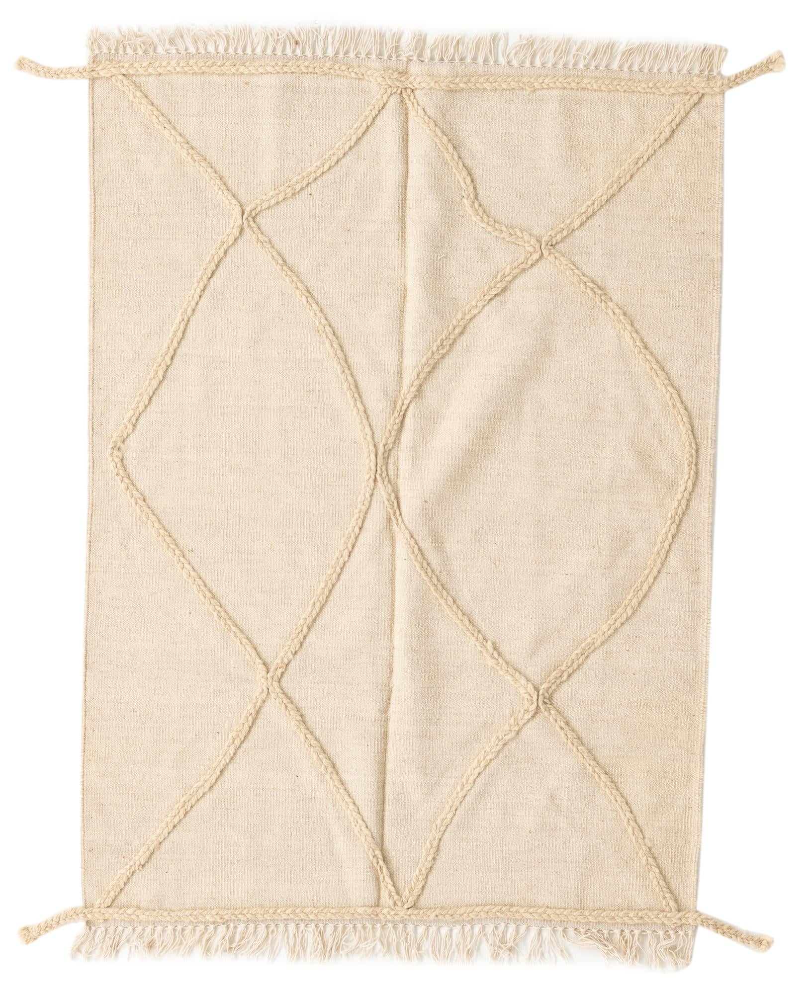 3' 7 x 5' Hand Knotted Moroccan Wool Rug